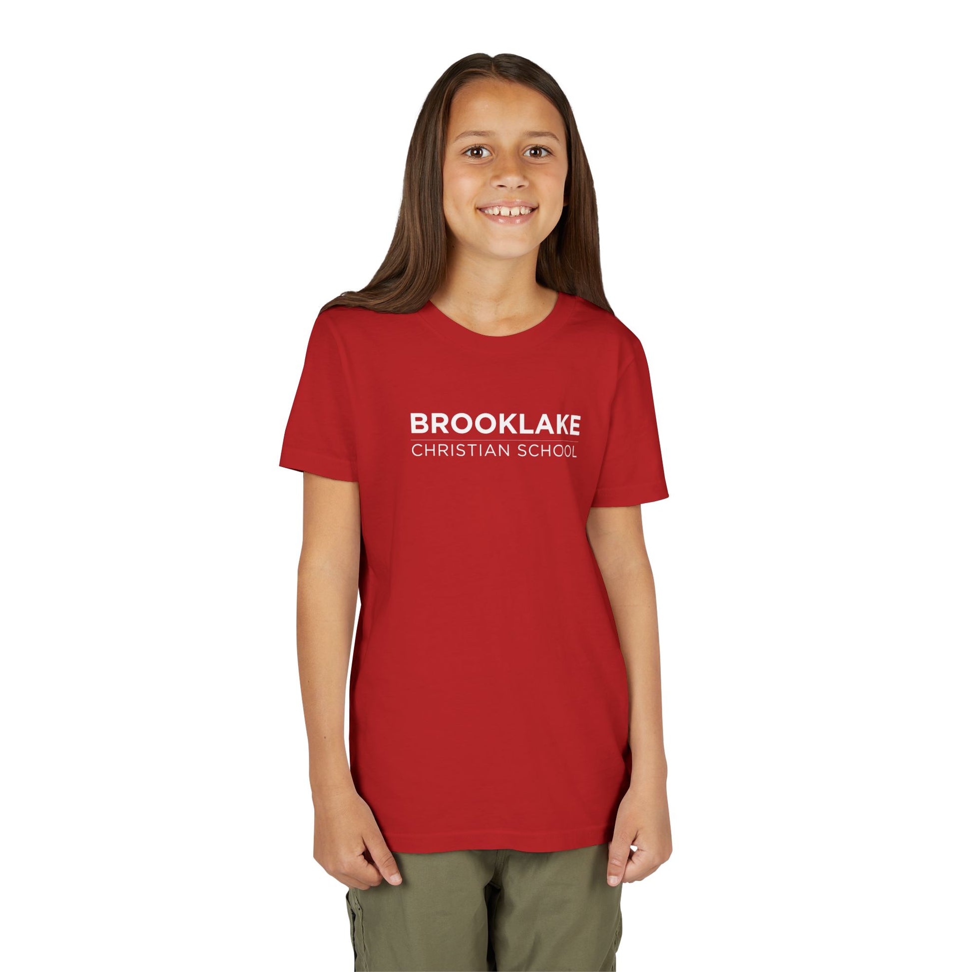 Brooklake Christian School Youth  Tee | Fun Red T-Shirt for Field Trips
