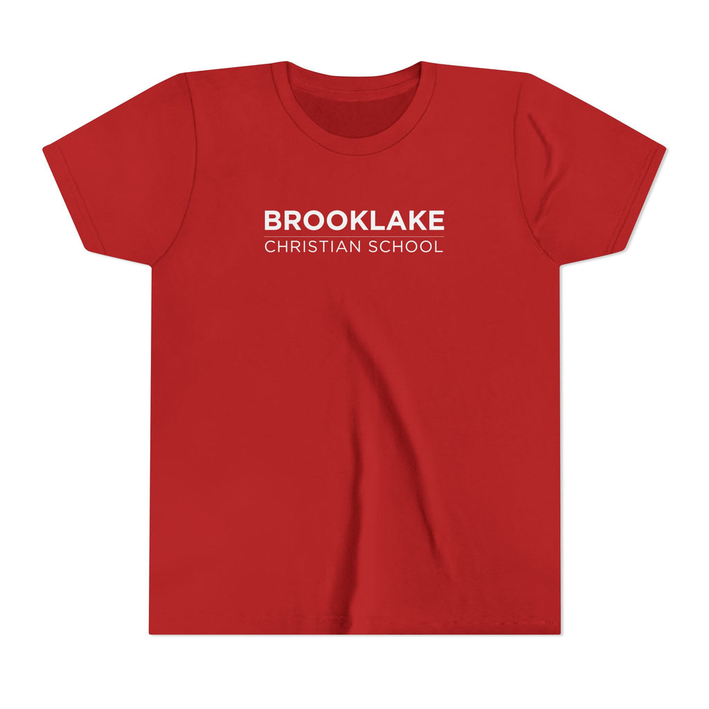 Brooklake Christian School Youth  Tee | Fun Red T-Shirt for Field Trips