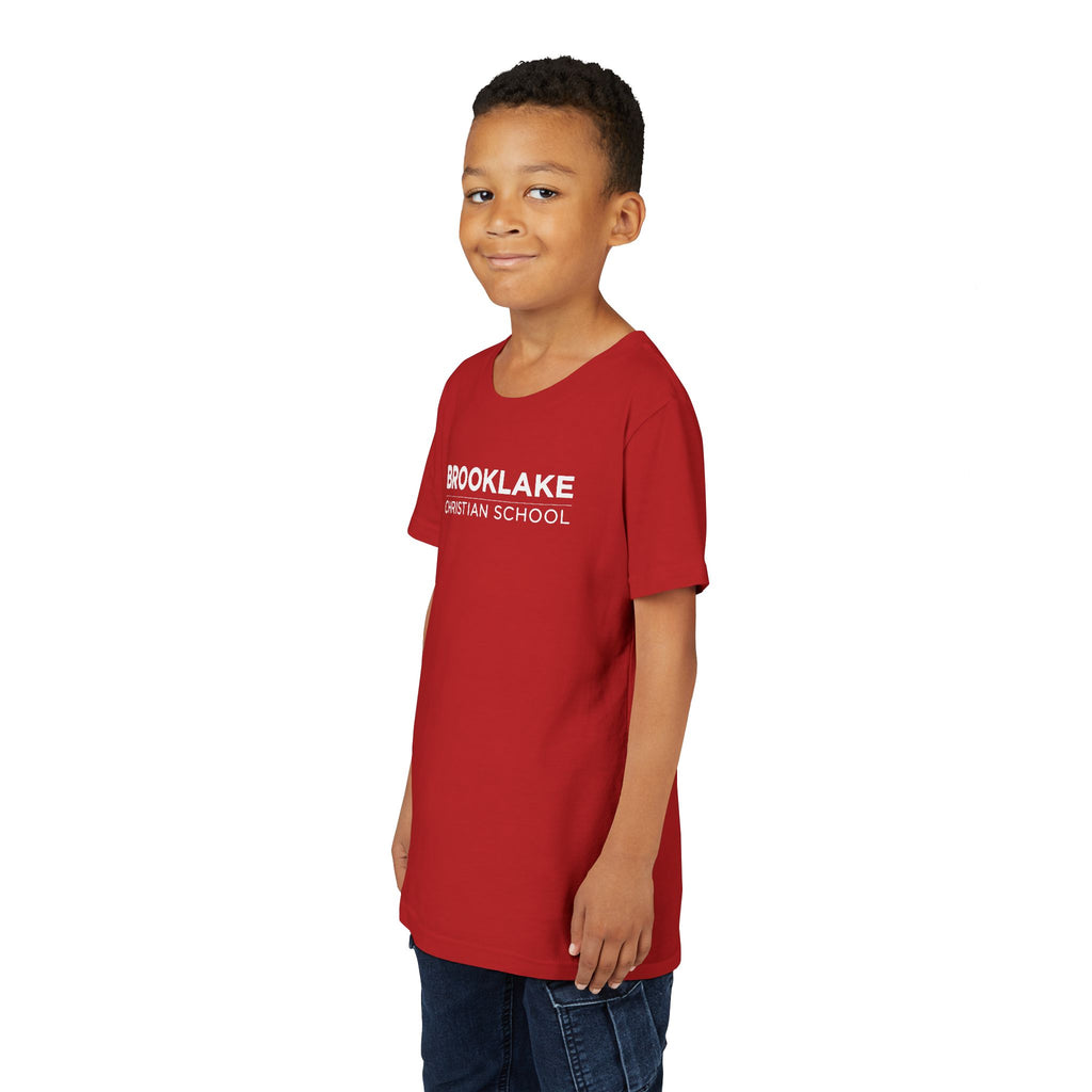 Brooklake Christian School Youth  Tee | Fun Red T-Shirt for Field Trips